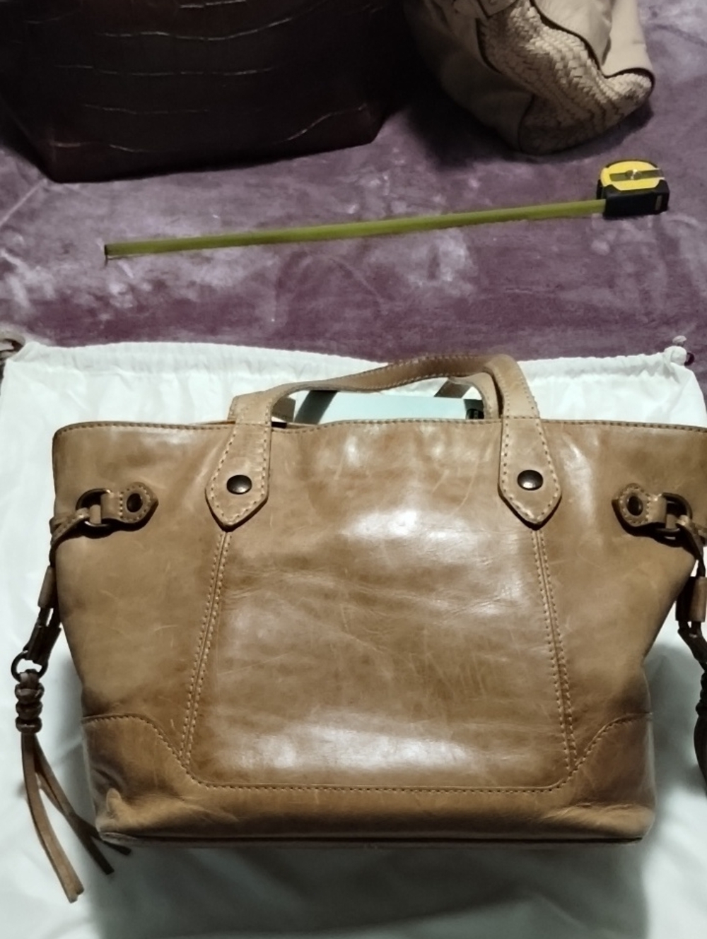 Frye Tan Leather Melissa Tote Bag